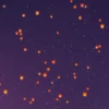 Sky Lantern Festival Animation from Afar, Loop Background