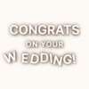 3Dアルファベットがコマ撮りでかわいく動く「Congrats on Your Wedding!」