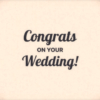 フィルム映画風の「Congrats on Your Wedding!」【レトロヴィンテージ】