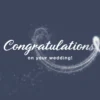 キラキラ魔法のパーティクルで「Congratulations on Your Wedding!」【ネイビーブルー