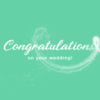 キラキラ魔法のパーティクルで「Congratulations on Your Wedding!」【ターコイズグリ