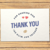 レタープレスのメッセージカード 「Thank You for Sharing Our Special Day with Us!
