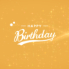 キラキラな光の軌跡で「Happy Birthday」【オレンジ】