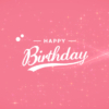 キラキラな光の軌跡で「Happy Birthday」【ピンク】