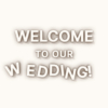 3Dアルファベットがコマ撮りでかわいく動く「Welcome to Our Wedding!」【アイボリー
