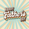 父の日のレトロでおしゃれなタイトル素材「Happy Father’s Day」【アイボリー】