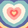 ドット絵ハート型トンネルの背景ループ素材【Ver.3】