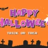 Happy Halloween, Trick or Treat, 8-Bit Pixel Art Title Animation