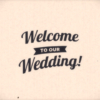 フィルム映画風の「Welcome to Our Wedding!」【レトロヴィンテージ】