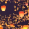 Sky Lantern Festival Animation like Tangled, Loop Background