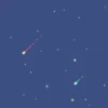 ドット絵の星空と流れ星がきれいな背景動画素材